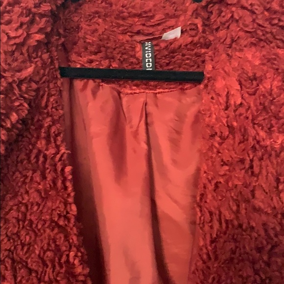 Red Teddy Coat - Picture 2 of 2